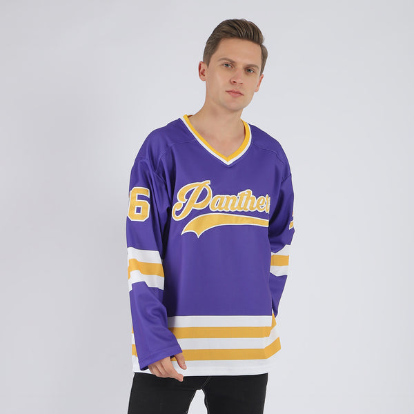 Cheap Custom Gold Purple-White Hockey Jersey Free Shipping –  CustomJerseysPro