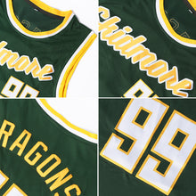 Загрузить изображение в средство просмотра галереи, Custom Hunter Green White-Purple Authentic Throwback Basketball Jersey
