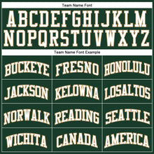 Загрузить изображение в средство просмотра галереи, Custom Hunter Green White-Old Gold Authentic Throwback Basketball Jersey
