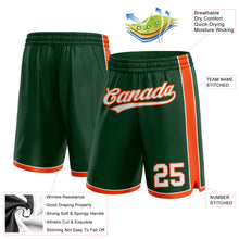 Laden Sie das Bild in den Galerie-Viewer, Custom Hunter Green White-Orange Authentic Basketball Shorts
