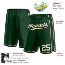 Load image into Gallery viewer, Custom Hunter Green Cream-Black Authentic Basketball Shorts
