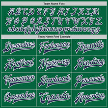 Load image into Gallery viewer, Custom Kelly Green Navy-White Bomber Full-Snap Varsity Letterman Two Tone Jacket
