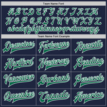 Load image into Gallery viewer, Custom Navy Kelly Green-White Bomber Full-Snap Varsity Letterman Two Tone Jacket
