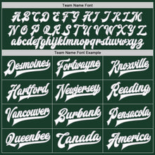 Load image into Gallery viewer, Custom Green White-Gray Bomber Full-Snap Varsity Letterman Jacket
