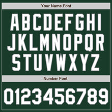 Load image into Gallery viewer, Custom Green White-Gray Bomber Full-Snap Varsity Letterman Jacket
