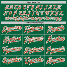 Load image into Gallery viewer, Custom Kelly Green Texas Orange-White Bomber Full-Snap Varsity Letterman Two Tone Jacket
