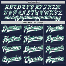 Load image into Gallery viewer, Custom Navy White Kelly Green-Gray Bomber Full-Snap Varsity Letterman Jacket
