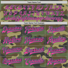 Load image into Gallery viewer, Custom Camo Pink Black-Light Blue Bomber Full-Snap Varsity Letterman Salute To Service Jacket
