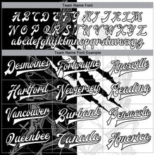 Load image into Gallery viewer, Custom Graffiti Pattern White-Black Scratch 3D Bomber Full-Snap Varsity Letterman Jacket
