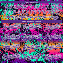 Загрузить изображение в средство просмотра галереи, Custom Graffiti Pattern Purple-White Scratch 3D Bomber Full-Snap Varsity Letterman Jacket
