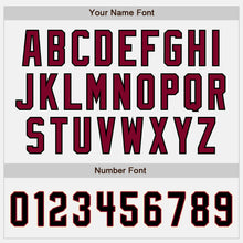 Загрузить изображение в средство просмотра галереи, Custom White Black Maroon-Cream Bomber Full-Snap Varsity Letterman Two Tone Jacket
