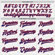 Load image into Gallery viewer, Custom White Red-Royal Bomber Full-Snap Varsity Letterman Two Tone Jacket

