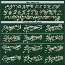 Charger l&#39;image dans la galerie, Custom Green Green-Cream Bomber Full-Snap Varsity Letterman Jacket
