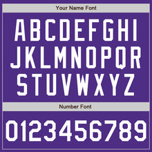 Загрузить изображение в средство просмотра галереи, Custom Purple White Bomber Full-Snap Varsity Letterman Jacket
