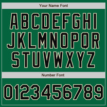 Загрузить изображение в средство просмотра галереи, Custom Kelly Green Black-Cream Bomber Full-Snap Varsity Letterman Jacket
