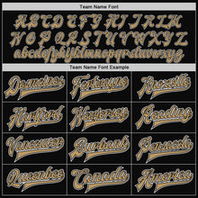 Load image into Gallery viewer, Custom Black Old Gold-Gray Bomber Full-Snap Varsity Letterman Two Tone Jacket
