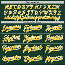 Charger l&#39;image dans la galerie, Custom Green Gold-Black Bomber Full-Snap Varsity Letterman Two Tone Jacket
