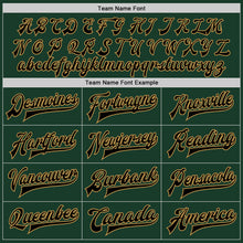 Charger l&#39;image dans la galerie, Custom Green Black-Old Gold Bomber Full-Snap Varsity Letterman Jacket

