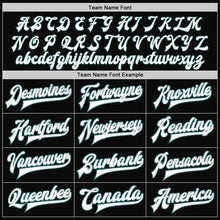 Load image into Gallery viewer, Custom Black White Gray-Midnight Green Bomber Full-Snap Varsity Letterman Jacket
