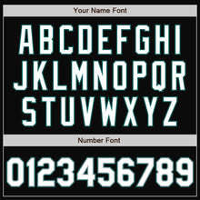 Load image into Gallery viewer, Custom Black White Gray-Midnight Green Bomber Full-Snap Varsity Letterman Jacket
