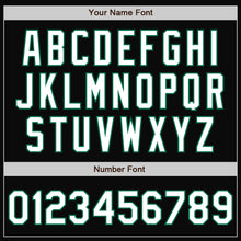 Charger l&#39;image dans la galerie, Custom Black White-Kelly Green Bomber Full-Snap Varsity Letterman Jacket
