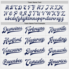 Charger l&#39;image dans la galerie, Custom White Navy Bomber Full-Snap Varsity Letterman Jacket
