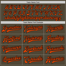 Загрузить изображение в средство просмотра галереи, Custom Olive Orange-Black Bomber Full-Snap Varsity Letterman Salute To Service Jacket
