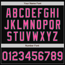 Load image into Gallery viewer, Custom Black Pink-Kelly Green Bomber Full-Snap Varsity Letterman Two Tone Jacket
