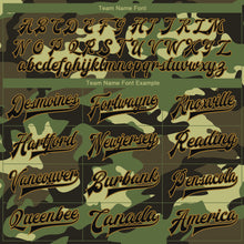 Загрузить изображение в средство просмотра галереи, Custom Camo Black-Old Gold Jungle Camouflage 3D Bomber Full-Snap Varsity Letterman Salute To Service Jacket
