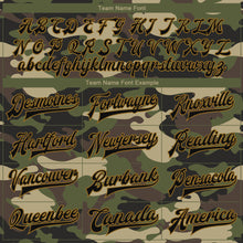 Загрузить изображение в средство просмотра галереи, Custom Camo Black-Old Gold Jungle Camouflage 3D Bomber Full-Snap Varsity Letterman Salute To Service Jacket
