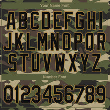 Загрузить изображение в средство просмотра галереи, Custom Camo Black-Old Gold Jungle Camouflage 3D Bomber Full-Snap Varsity Letterman Salute To Service Jacket
