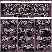 Laden Sie das Bild in den Galerie-Viewer, Custom Burgundy Black-White Plant And Flower 3D Pattern Design Bomber Full-Snap Varsity Letterman Jacket
