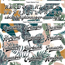 Laden Sie das Bild in den Galerie-Viewer, Custom White Black Leaves 3D Pattern Design Bomber Full-Snap Varsity Letterman Jacket
