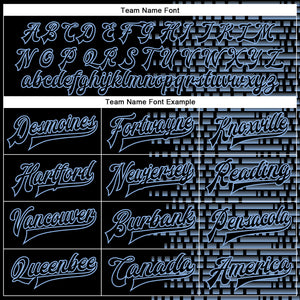 Custom Black Light Blue-Pink Halftone 3D Pattern Design Bomber Full-Snap Varsity Letterman Jacket
