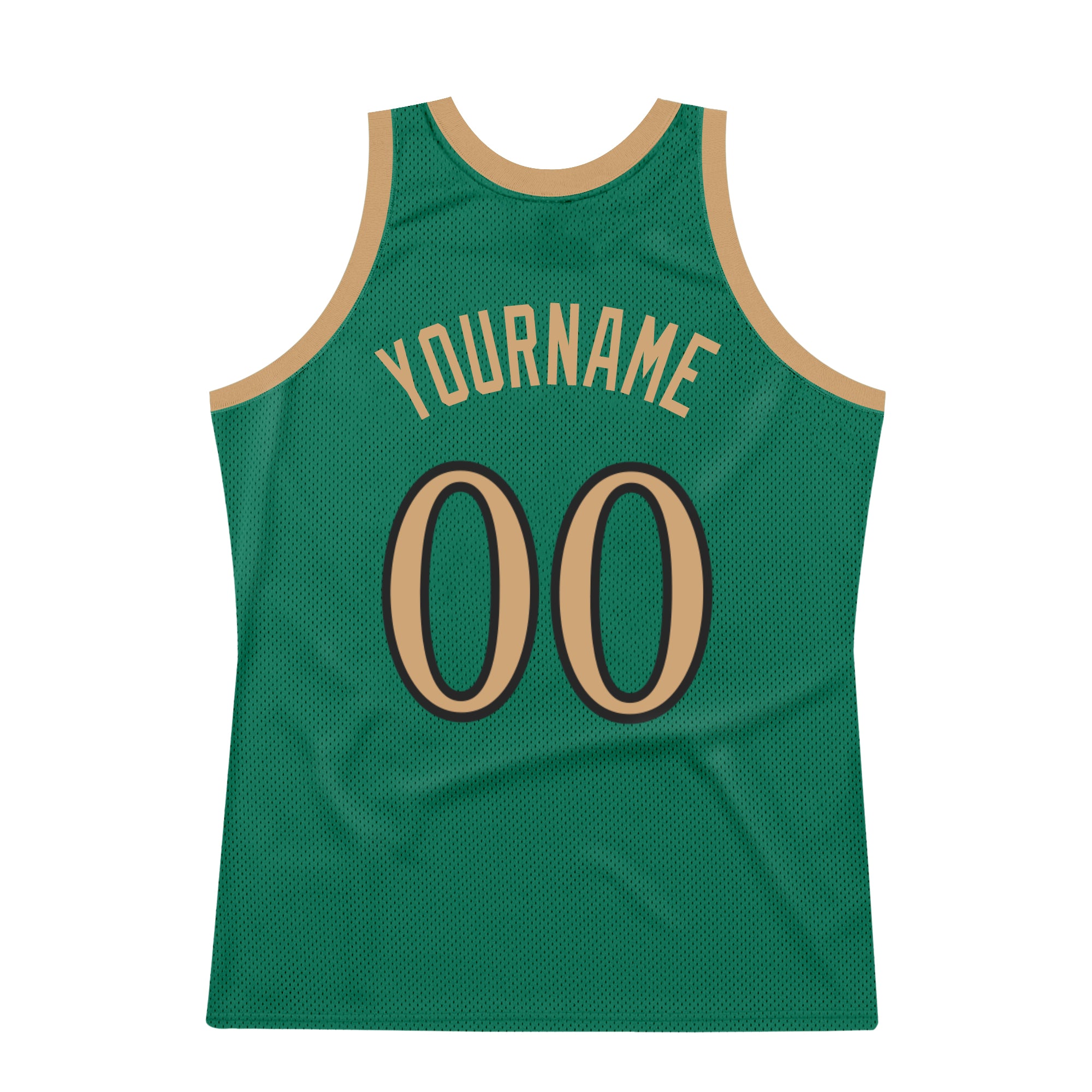 Sale Build Black Basketball Kelly Green Rib Knit Jersey Old Gold CustomJerseysPro
