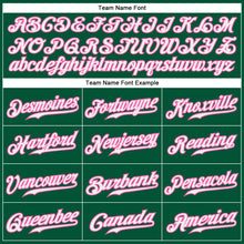 Load image into Gallery viewer, Custom Kelly Green White-Pink Authentic Baseball Jersey
