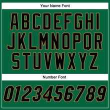 Load image into Gallery viewer, Custom Kelly Green Black-Old Gold Authentic Baseball Jersey
