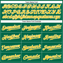 Laden Sie das Bild in den Galerie-Viewer, Custom Kelly Green Gold-White Authentic Sleeveless Baseball Jersey
