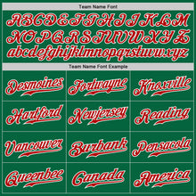 Загрузить изображение в средство просмотра галереи, Custom Kelly Green White Pinstripe Red-White Authentic Baseball Jersey
