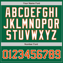 Загрузить изображение в средство просмотра галереи, Custom Kelly Green White Pinstripe Orange-White Authentic Baseball Jersey
