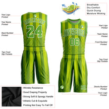 Load image into Gallery viewer, Custom Kelly Green Neon Green-White Round Neck Sublimation Basketball Suit Jersey
