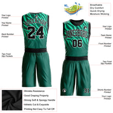 Load image into Gallery viewer, Custom Kelly Green Black-White Round Neck Sublimation Basketball Suit Jersey
