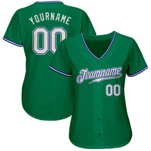 Laden Sie das Bild in den Galerie-Viewer, Custom Kelly Green White-Royal Authentic Baseball Jersey
