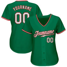 Laden Sie das Bild in den Galerie-Viewer, Custom Kelly Green White-Red Authentic Baseball Jersey
