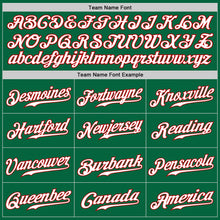 Laden Sie das Bild in den Galerie-Viewer, Custom Kelly Green White-Red Authentic Baseball Jersey
