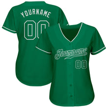 Load image into Gallery viewer, Custom Kelly Green Kelly Green-White Authentic Baseball Jersey
