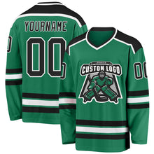 Загрузить изображение в средство просмотра галереи, Custom Kelly Green Black-White Hockey Jersey
