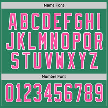 Загрузить изображение в средство просмотра галереи, Custom Kelly Green Pink-White Hockey Jersey
