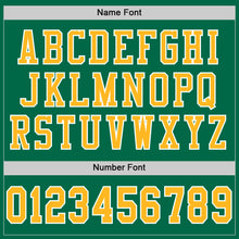 Load image into Gallery viewer, Custom Grass Green Gold-White Mesh Authentic Football Jersey
