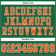 Load image into Gallery viewer, Custom Kelly Green Orange-White Mesh Authentic Football Jersey
